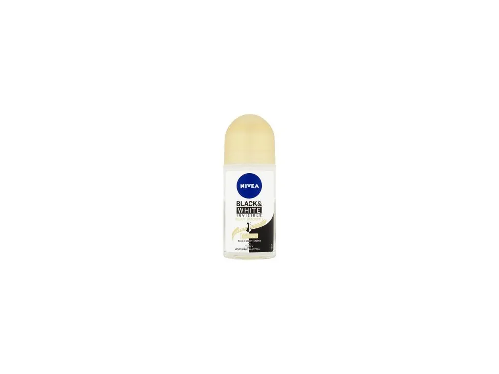 Novinka Nivea Black & White Invisible Silky Smooth kuličkový antiperspirant, 50 ml
