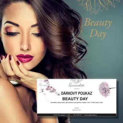 BEAUTY DAY 1 - kosmetický a kadeřnický balíček s manikúrou a líčením2,5 hodiny Omezená Nabídka
