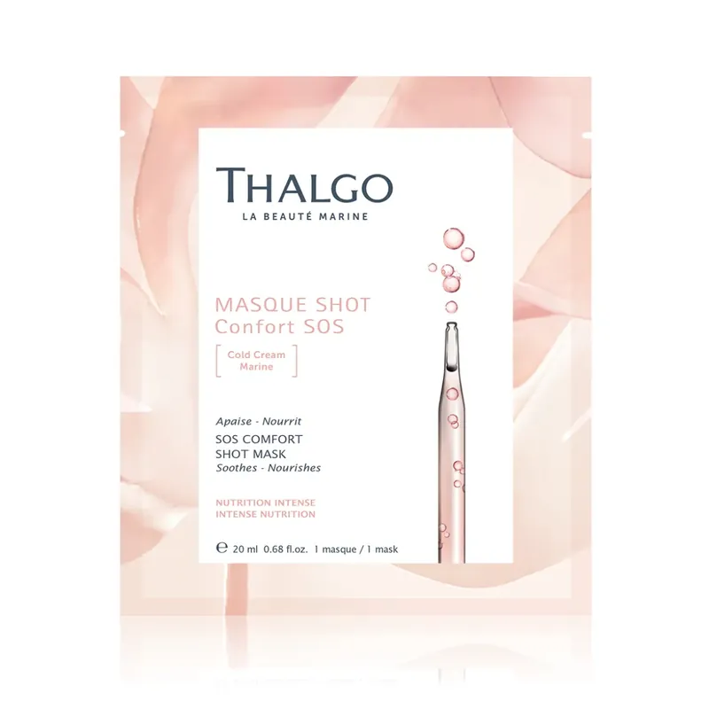 THALGO Shot Mask Mořská plátýnková maska pro zklidnění Cold Cream Marine 20 ml Doprava Zdarma