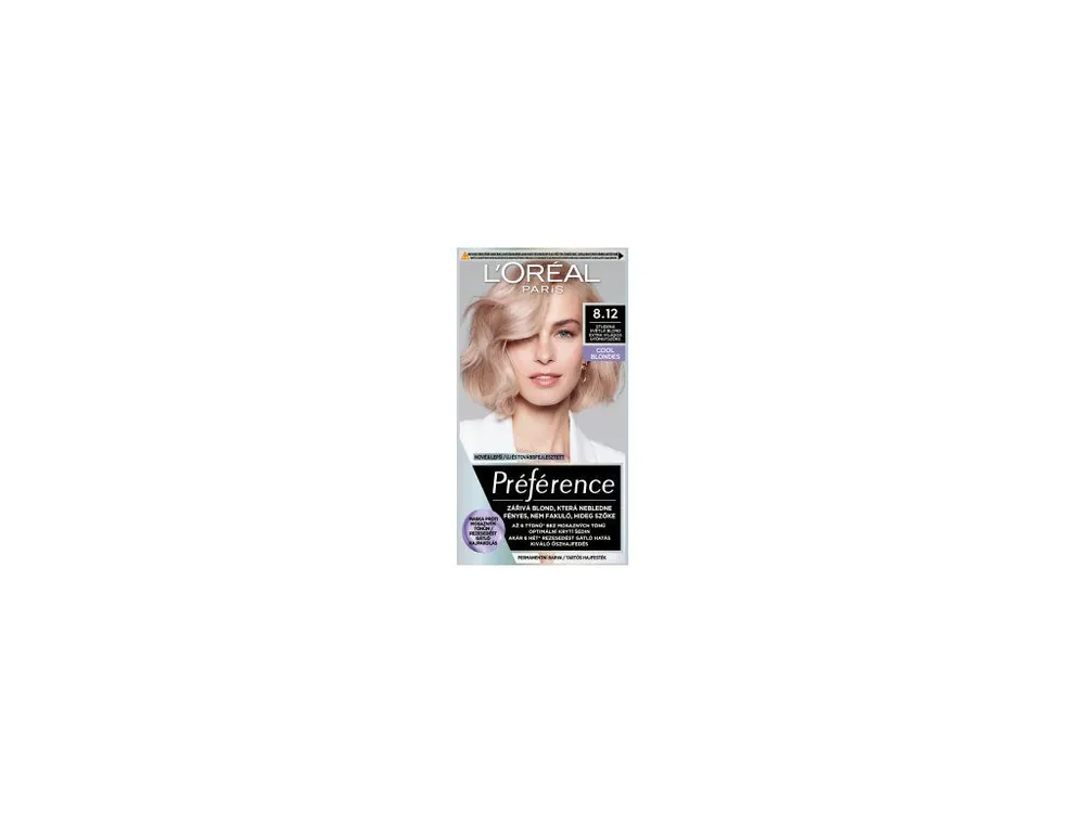 L'oreal Paris Préférence Cool Blondes barva na vlasy, Alaska, studená světlá blond 8.12 Nejprodávanější
