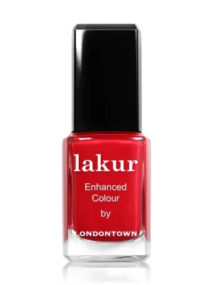Nová Kolekce LONDONTOWN lakur Double the Deck lak na nehty červená 12 ml