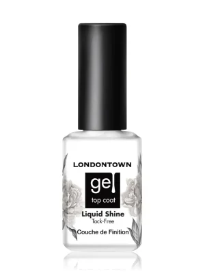 LONDONTOWN Gel Liquid Shine Top Coat Tack-free pro gelový lak bez lepkavé vrstvy 12 ml Časově Omezené