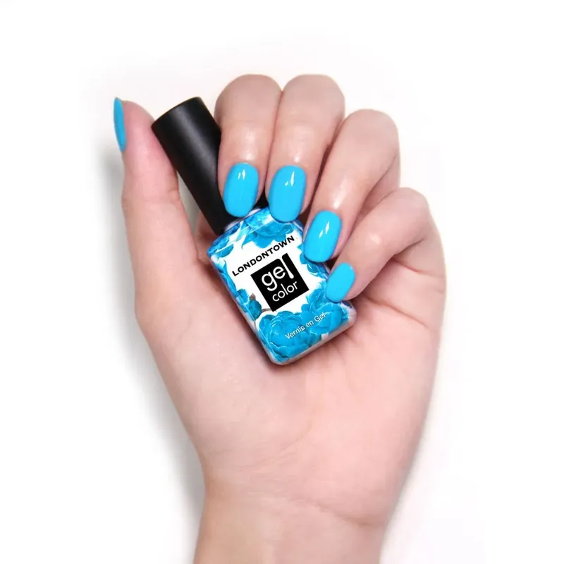 Poslední Šance LONDONTOWN Gel Color Cabana Boy gelový lak na nehty modrý neon 12 ml