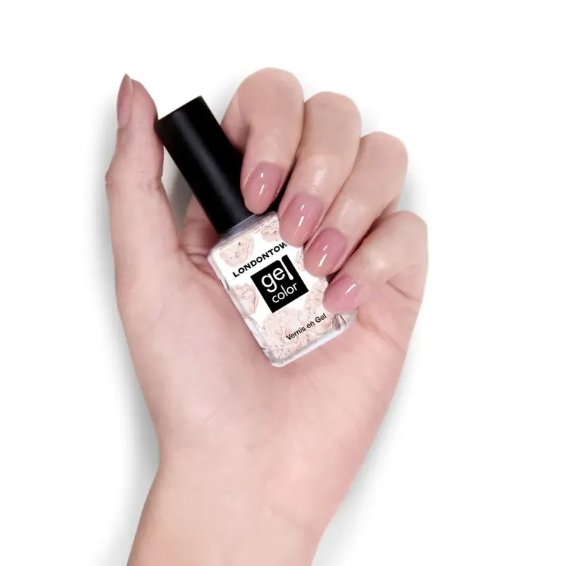 Nejprodávanější LONDONTOWN Gel Color Crowning Crumpet gelový lak na nehty průsvitná tělová 12 ml