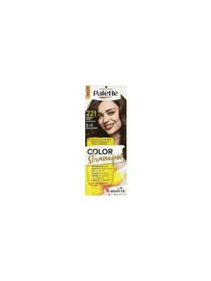 Schwarzkopf Palette Color Shampoo barva na vlasy 221 středně hnědá, 50 ml Sezónní Sleva