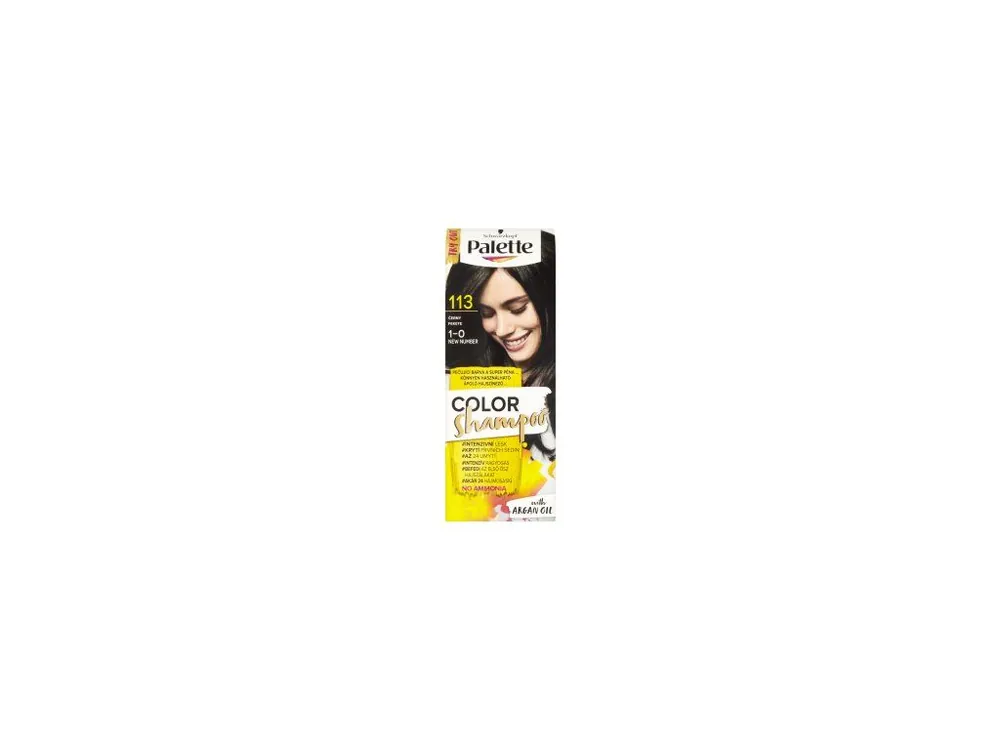 Schwarzkopf Palette Color Shampoo barva na vlasy 113 černá, 50 ml Super Cena