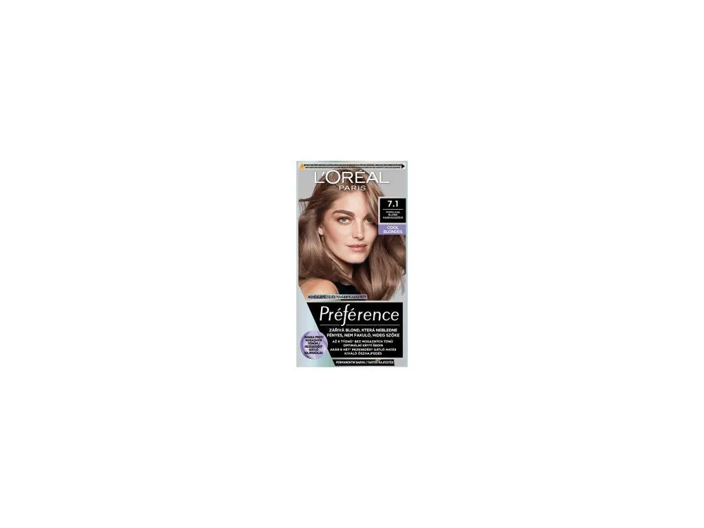 L'oreal Paris Préférence Cool Blondes barva na vlasy, Island, popelavá blond 7.1 Koupit Online