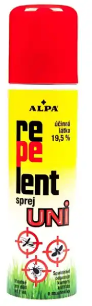 Alpa repelent UNI proti komárům a klíšťatům a muchničkám sprej 150ml Nová Kolekce