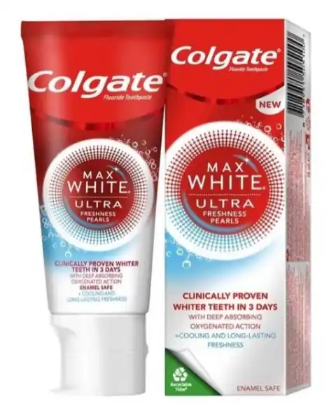 Bezpečná Platba Colgate Max White Ultra Freshness Pearls bělicí zubní pasta 50ml