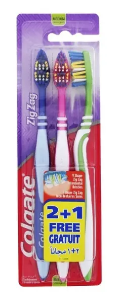 Vrácení Zdarma Colgate Zig Zag 2+1 ZDARMA zubní kartáček medium