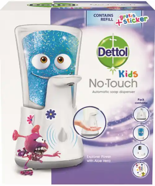 Nejprodávanější Dettol Kids bezdotykový dávkovač mýdla + náplň Aloe Vera 250 ml