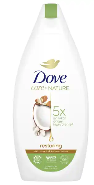 Dove Care By Nature Restoring Coconut Oil & Almond Extract sprchový gel 250 ml Finální Výprodej