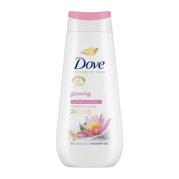 Poslední Šance Dove Glowing Rice Water & Lotus Flower sprchový gel 225 ml