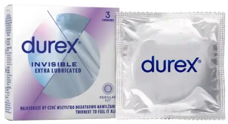 Durex Invisible Extra Lubricated 3ks Nejlepší Volba