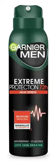 Garnier Men Extreme Protection Heat and Stress 72h anti-perspirant 150 ml Výprodej
