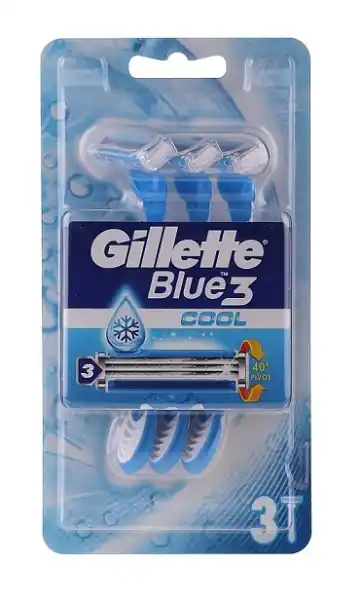 Gillette Blue 3 Cool jednorázová holítka 3 ks Vysoce Kvalitní