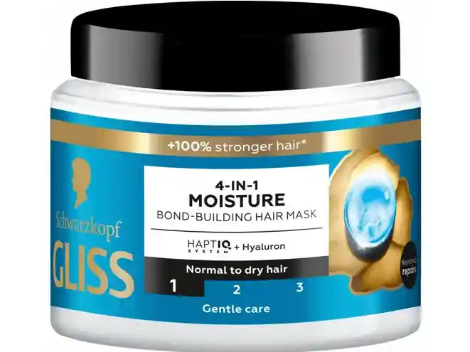 Cenová Bomba Gliss Kur Moisture maska na vlasy 400 ml XXL 4in1