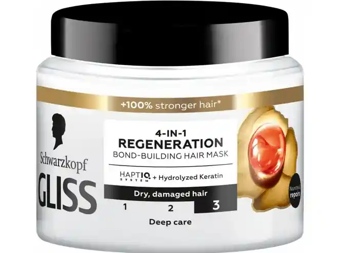 Akční Cena Gliss Kur Regeneration maska na vlasy 400 ml XXL 4in1