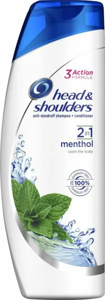 Novinka Head & Shoulders Cool Menthol 2v1 šampon proti lupům 360 ml