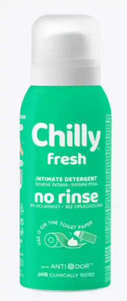 Chilly No Rinse Fresh intimní mycí pěna bez oplachu 100ml Dokud Zásoby Vydrží