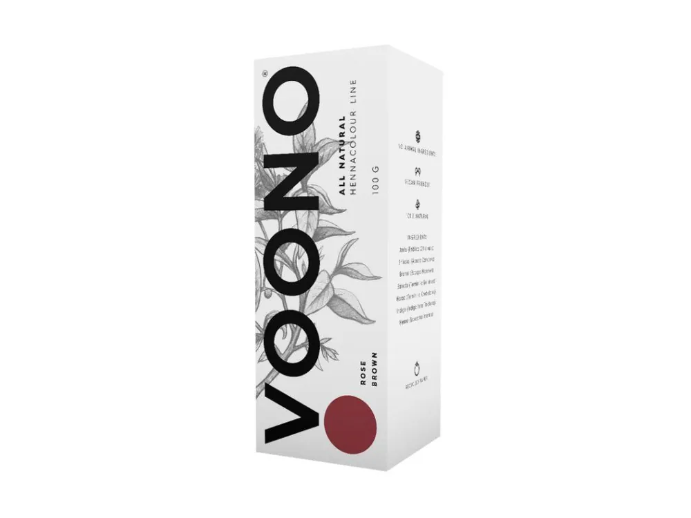 Časově Omezené Voono Henna Rose Brown - přírodní barva na vlasy 100g