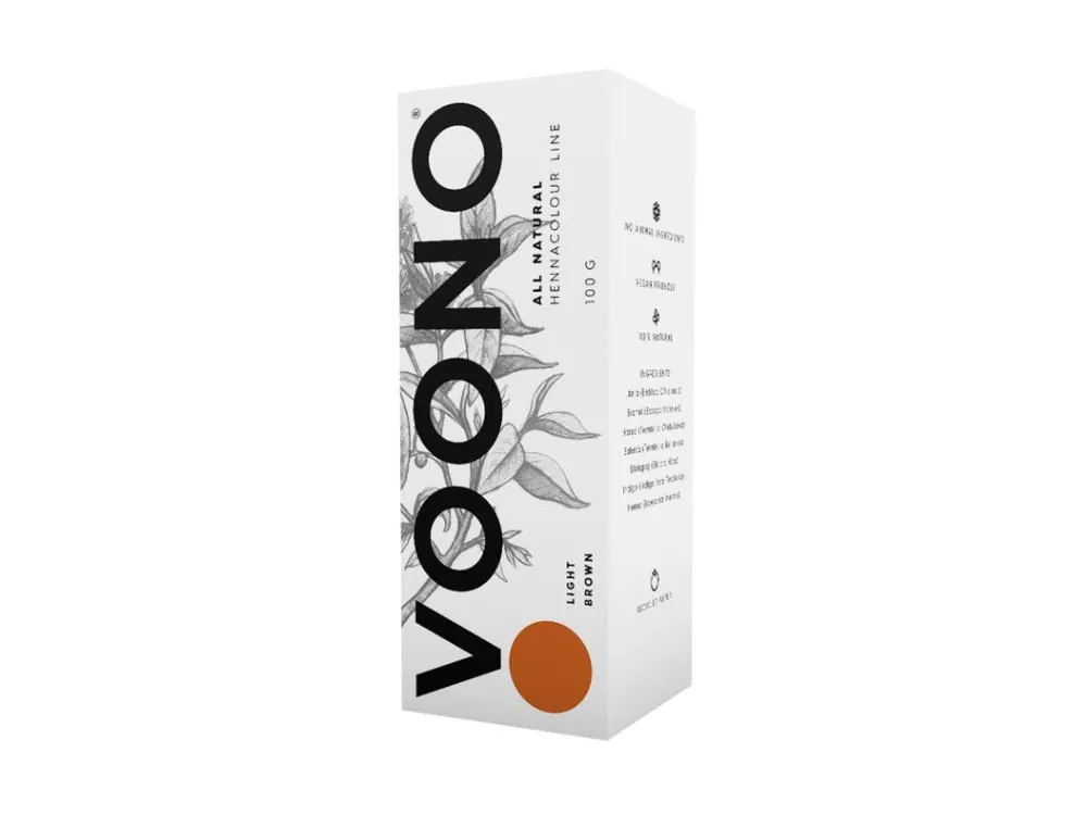 Voono Henna Light Brown - přírodní barva na vlasy 100g Top Prodej