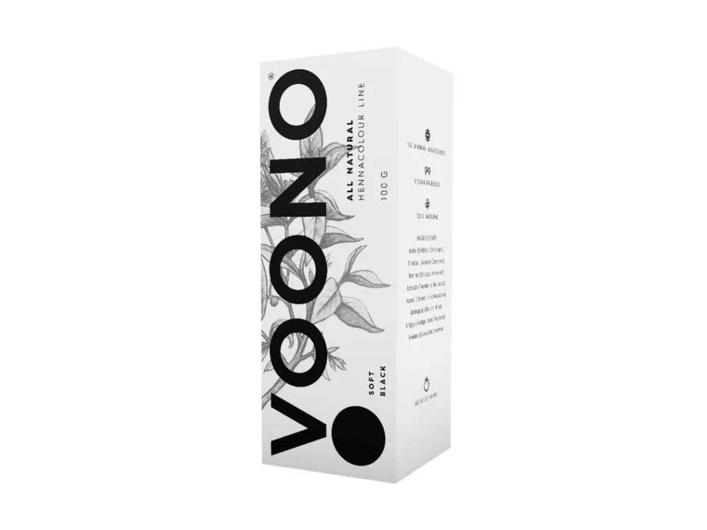 Finální Výprodej Voono Henna Soft Black - přírodní barva na vlasy 100g