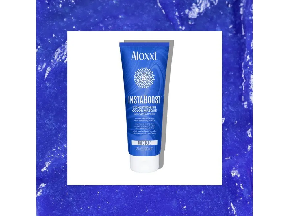 ALOXXI Barevná hydratační maska Instaboost modrá 200ml+ Vzorek šamponu Aloxxi 7 oil Nejlepší Cena