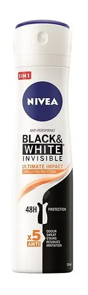 Nivea Invisible Black&White Invisible Ultimate Impact antiperspirant 150 ml Expresní Doručení