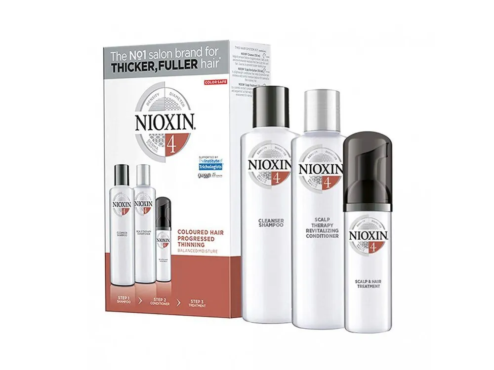 Nioxin System 4 Cleanser šampon 150 ml + Scalp Revitaliser kondicionér 150 ml + Scalp Treatment 40 ml Nová Kolekce
