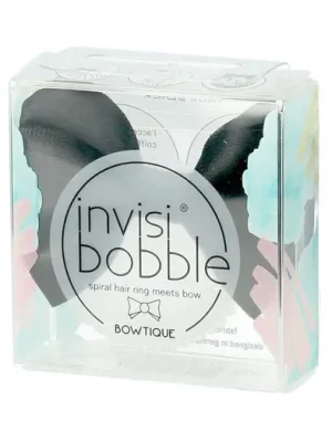 Invisibobble Bowtique Spiral Hair Ring Meets Bow (True Black) 1 ks Vysoce Kvalitní
