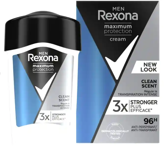 Rexona Maximum Protection Clean Scent krémový 96h antiperspirant Man 45 ml Aktuální