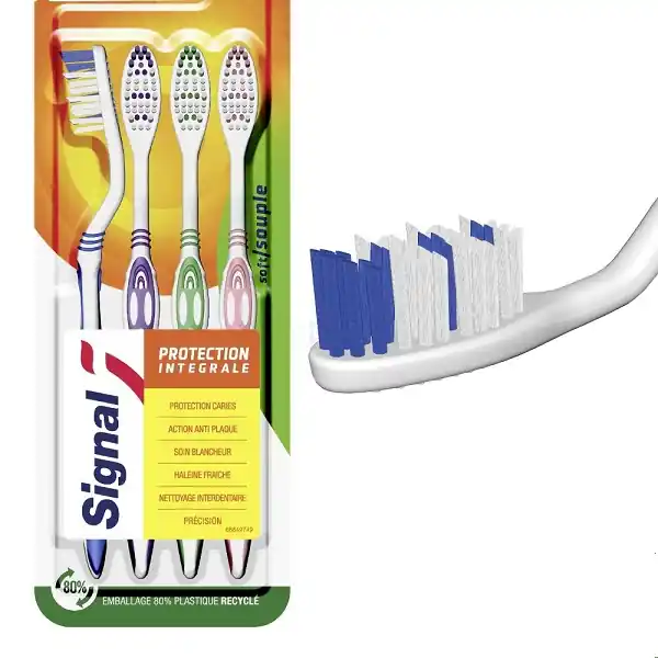 Signal Protection Integrale zubní kartáček soft 3+1 ZDARMA 4-PACK Expresní Doručení