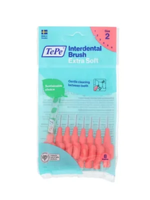 Zlevněný TePe Extra Soft mezizubní kartáčky 2 červené (0,5 mm) 8 ks