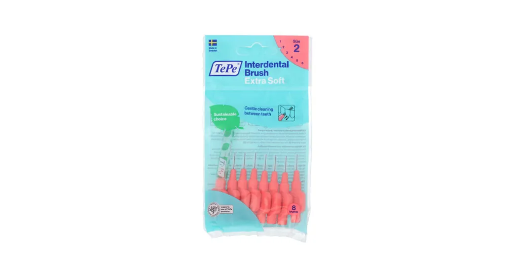 Zlevněný TePe Extra Soft mezizubní kartáčky 2 červené (0,5 mm) 8 ks