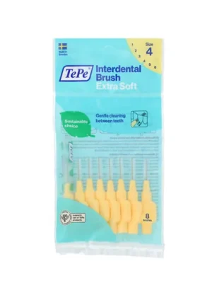 Autentický TePe Extra Soft mezizubní kartáčky 4 žluté (0,7 mm) 8 ks