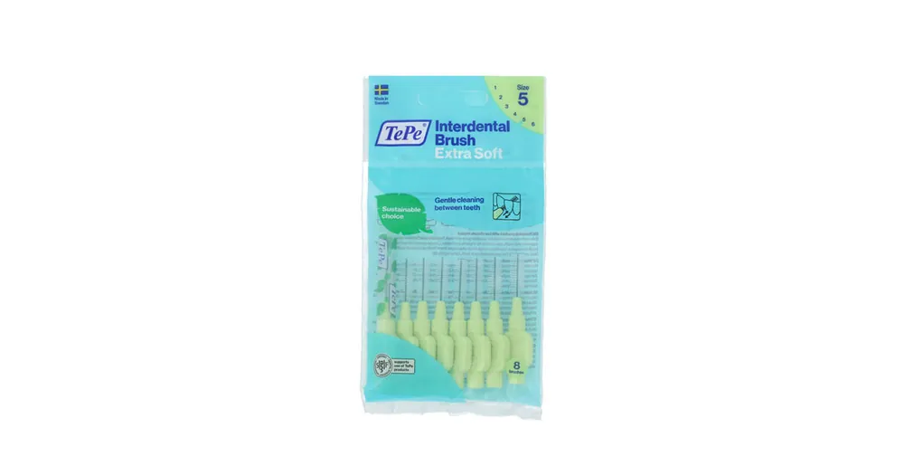 TePe Extra Soft mezizubní kartáčky 5 zelené (0,8 mm) 8 ks Nakupujte Hned
