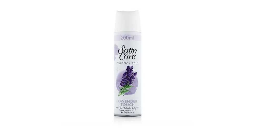 Gillette Satin Care Normal Skin Lavender Touch gel na holení 200 ml Víkendová Akce