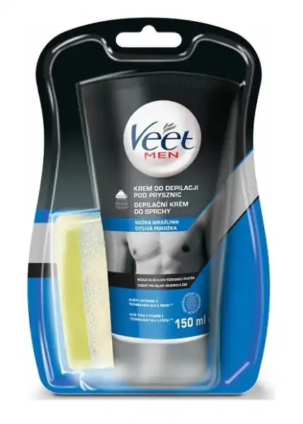 Finální Výprodej Veet men depilační krém do sprchy pro muže s houbičkou 150ml