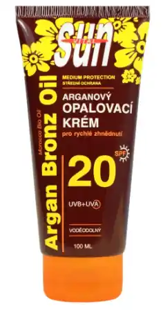 Poslední Šance Vivaco Sun Arganový voděodolný opalovací krém pro rychlé zhnědnutí SPF20 100ml