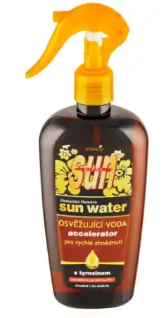 Nejprodávanější Vivaco Sun opalovací voda s tyrosinem pro rychlé zhnědnutí rozprašovač 300ml
