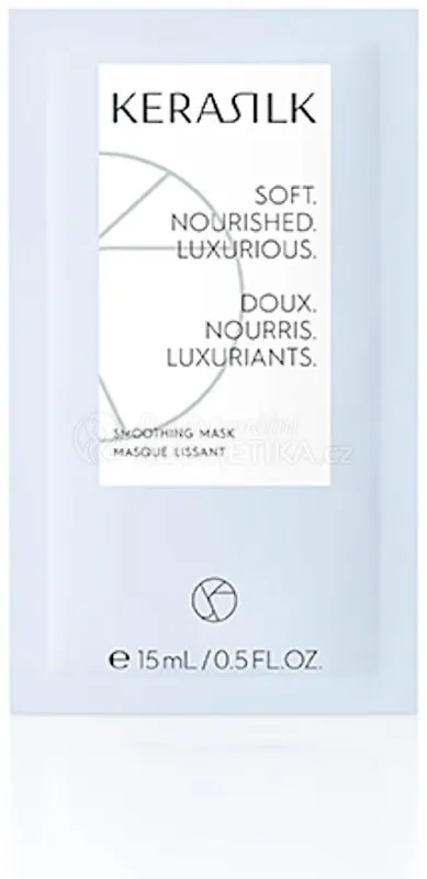 Kerasilk Specialists Smoothing Mask - Maska na hrubé, krepaté nebo nepoddajné vlasy 15ml Cestovní balení Tovární Cena