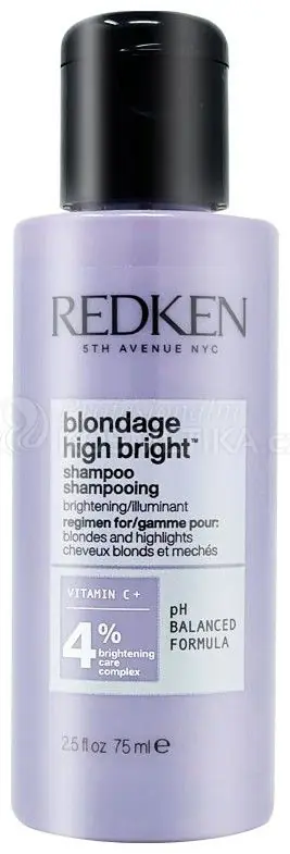 Redken Blondage High Bright Shampoo - Šampon pro rozjasnění vlasů 75 ml Cestovní balení Doprava Zdarma