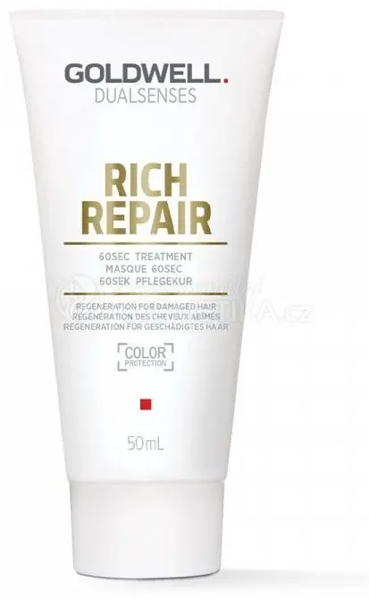 Goldwell Dualsenses Rich Repair 60sec Treatment - Maska pro suché a poškozené vlasy 50 ml Cestovní balení Nízká Cena