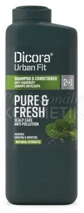 Vysoce Kvalitní Dicora Shampoo 2IN1 Pure & Fresh - Šampon a kondicionér 2 v 1 pro zdravé vlasy bez lupů 400 ml
