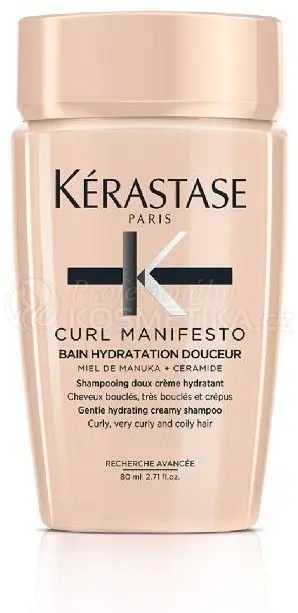 Top Prodej Kérastase Curl Manifesto Bain Hydratation Douceur Travel Size - Jemná hydratační šamponová lázeň 80 ml Cestovní balení
