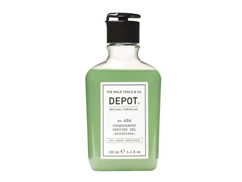 Přímo Od Výrobce DEPOT NO. 406 TRANSPARENT SHAVING GEL brushless 100ML