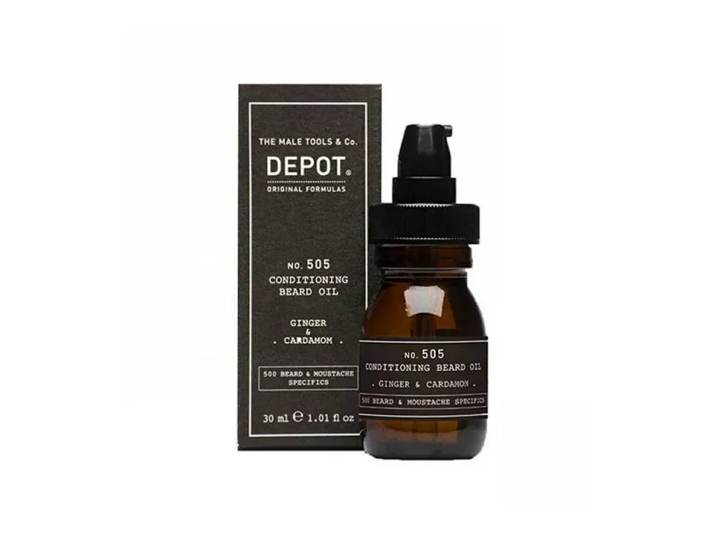 DEPOT NO. 505 CONDITIONING BEARD OIL .GINGER & CARDAMOM. 30ML Aktuální