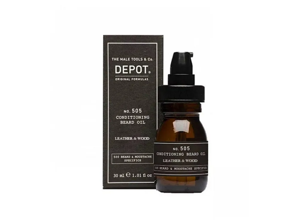 Hit Sezóny DEPOT NO. 505 CONDITIONING BEARD OIL .LEATHER & WOOD. 30ML
