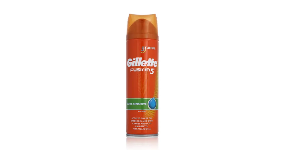 Dokud Zásoby Vydrží Gillette Fusion 5 Ultra Sensitive gel na holení 200 ml M